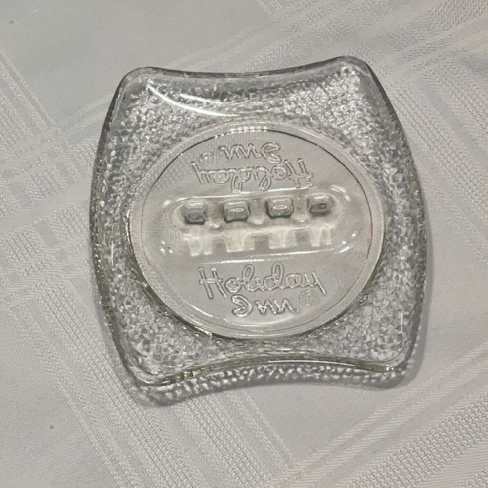 Holiday Inn Ash Tray Vintage Clear Glass